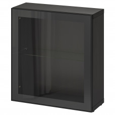 Доставка из Польши BESTA witryna, czarnybraz/Glassvik czarne/przezroczyste szklo, 60x22x64 cm ИКЕА-49047869, ЕВРОИКЕА Калининград