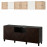 Доставка из Польши BESTA / EKET kombinacja szafek pod TV, czarnybraz sosna/ciemnobrazowy bejcowana okleina debowa, 210x42x220 cm ИКЕА-79488012, ЕВРОИКЕА Калининград