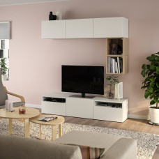 Доставка из Польши ⭐⭐⭐⭐⭐ BESTA / EKET szafka pod TV, bialy/Lappviken bialy, 180x42x166 cm,ИКЕА-69476769, Евро Икеа Калининград