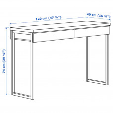 ⭐⭐⭐⭐⭐ BESTA BURS Рабочий стол, половина белый, 120x40 cm,IKEA-70245339, Евро Икеа Калининград