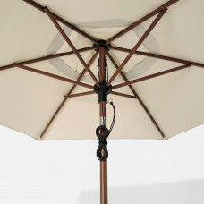 Доставка из Польши ⭐⭐⭐⭐⭐ BETSO / LINDOJA Зонт с основанием, бежевый/под коричневое дерево Huvon, 300 cm,ИКЕА-39325531, Евро Икеа Калининград