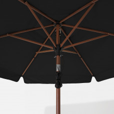 Доставка из Польши ⭐⭐⭐⭐⭐ BETSO / VARHOLMEN Зонт с основанием, коричневое под дерево, темно-серый/Huvon grey, 300 cm,ИКЕА-49413626, Евро Икеа Калининград