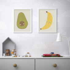 Доставка из Польши ⭐⭐⭐⭐⭐ BILD плакат, Awokado i banan, 30x40 cm,ИКЕА-20559879, Евро Икеа Калининград