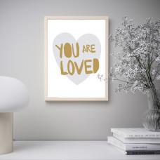 Доставка из Польши ⭐⭐⭐⭐⭐ BILD плакат, You are loved, 30x40 cm,ИКЕА-70436089, Евро Икеа Калининград