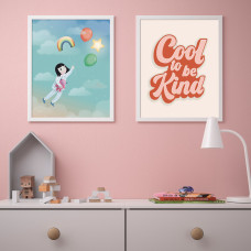 Доставка из Польши ⭐⭐⭐⭐⭐ BILD плакат, cool to be kind – czerwony, 40x50 cm,ИКЕА-10554957, Евро Икеа Калининград
