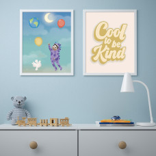 Доставка из Польши ⭐⭐⭐⭐⭐ BILD плакат, cool to be kind – zloty, 40x50 cm,ИКЕА-30554956, Евро Икеа Калининград