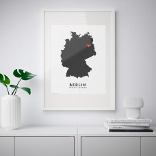 Доставка из Польши ⭐⭐⭐⭐⭐ BILD плакат, czerwone serce, Berlin, 40x50 cm,ИКЕА-60511791, Евро Икеа Калининград