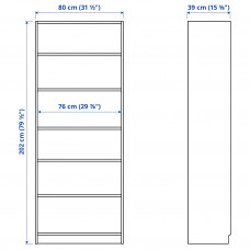 Доставка из Польши ⭐⭐⭐⭐⭐ BILLY regal, bialy, 80x40x202 cm,ИКЕА-90401932, Евро Икеа Калининград