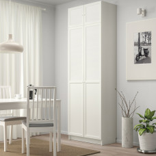 Доставка из Польши ⭐⭐⭐⭐⭐ BILLY / OXBERG regal na ksiazki z nadstawka/drzwi, bialy, 80x42x237 cm,ИКЕА-49424837, Евро Икеа Калининград