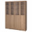 Доставка из Польши BILLY / OXBERG kombinacja regalowa drz panel/szkl, imit. debu, 160x202 cm ИКЕА-79483547, ЕВРОИКЕА Калининград