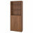 Доставка из Польши BILLY / OXBERG regal z drzwiami, brazowy orzech, 80x30x202 cm ИКЕА-49483365, ЕВРОИКЕА Калининград