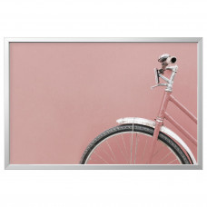 Доставка из Польши BJORKSTA Картина в раме, розовый велосипед/серебро, 118x78 cm ИКЕА-99416731, ЕВРОИКЕА Калининград