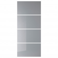 Доставка из Польши ⭐⭐⭐⭐⭐ BJORNOYA 4 панели для коробки раздвижной двери, эффект серого окрашивания, 100x236 cm,ИКЕА-70480751, Евро Икеа Калининград