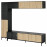 Доставка из Польши BOASTAD szafka pod TV, czarny/okl deb, 223x42x185 cm ИКЕА-99535220, ЕВРОИКЕА Калининград