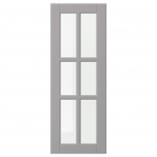 Доставка из Польши BODBYN drzwi szklane, szary, 30x80 cm ИКЕА-80485036, ЕВРОИКЕА Калининград