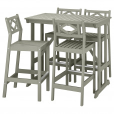 Доставка из Польши BONDHOLMEN Барный стол + 4 барных стула, серая морилка ИКЕА-39412972, ЕВРОИКЕА Калининград