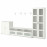 Доставка из Польши BRIMNES / BURHULT szafka pod TV, bialy, 338x41x190 cm ИКЕА-59398673, ЕВРОИКЕА Калининград