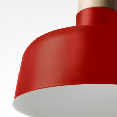 Доставка из Польши ⭐⭐⭐⭐⭐ BUNKEFLO lampa wiszaca, czerwony/brzoza, 36 cm,ИКЕА-20559172, Евро Икеа Калининград