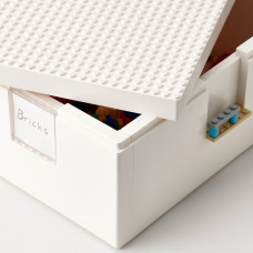 Доставка из Польши ⭐⭐⭐⭐⭐ BYGGLEK коробка LEGO® с крышкой, bialy, 26x18x12 cm,ИКЕА-50372187, Евро Икеа Калининград
