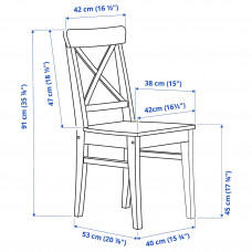 Доставка из Польши ⭐⭐⭐⭐⭐ DANDERYD / INGOLF stol i 4 krzesla, bialy/bialy, 130 cm,ИКЕА-49544236, Евро Икеа Калининград