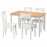 Доставка из Польши DANDERYD / INGOLF stol i 4 krzesla, okl deb bialy/bialy, 130x80 cm ИКЕА-69392538, ЕВРОИКЕА Калининград