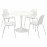 Доставка из Польши DOCKSTA / LIDAS stol i 4 krzesla, bialy bialy/bialy chrom, 103 cm ИКЕА-29481602, ЕВРОИКЕА Калининград