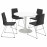 Доставка из Польши DOCKSTA / LILLANAS stol i 4 krzesla, bialy/chrom Bomstad czarny, 103 cm ИКЕА-59495117, ЕВРОИКЕА Калининград