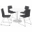 Доставка из Польши DOCKSTA / LILLANAS stol i 4 krzesla, bialy/chrom Gunnared ciemnoszary, 103 cm ИКЕА-29495114, ЕВРОИКЕА Калининград