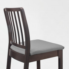 Доставка из Польши ⭐⭐⭐⭐⭐ EKEDALEN Барный стул со спинкой, темно-коричневый/оррста светло-серый, 75 cm,ИКЕА-10400540, Евро Икеа Калининград