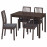 Доставка из Польши EKEDALEN / EKEDALEN Stol i 4 krzesla, ciemnobrazowy/Крюкebo ciemnoszary, 120/180 cm ИКЕА-79429414, ЕВРОИКЕА Калининград