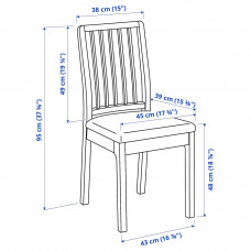 Доставка из Польши ⭐⭐⭐⭐⭐ EKEDALEN / EKEDALEN stol i 6 krzesel, bialy/Крюкebo bezowy, 180/240 cm,ИКЕА-69429424, Евро Икеа Калининград