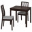 Доставка из Польши EKEDALEN / EKEDALEN stol i 2 krzesla, ciemnobrazowy/Orrsta jasnoszary, 80/120 cm ИКЕА-29296874, ЕВРОИКЕА Калининград