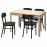 Доставка из Польши EKEDALEN / IDOLF stol i 4 krzesla, brzoza/czarny, 120/180 cm ИКЕА-09221460, ЕВРОИКЕА Калининград