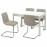 Доставка из Польши EKEDALEN / LUSTEBO stol i 4 krzesla, bialy chrom/Viarp bez/braz, 120/180 cm ИКЕА-49523494, ЕВРОИКЕА Калининград