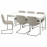 Доставка из Польши EKEDALEN / LUSTEBO stol i 6 krzesel, bialy chrom/Viarp bez/braz, 180/240 cm ИКЕА-39523507, ЕВРОИКЕА Калининград