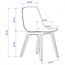 Доставка из Польши ⭐⭐⭐⭐⭐ EKEDALEN / ODGER stol i 4 krzesla, ciemnobrazowy/niebieski, 120/180 cm,ИКЕА-69221297, Евро Икеа Калининград