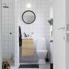 Доставка из Польши ⭐⭐⭐⭐⭐ ENHET / TVALLEN szaf pod umyw z drz/umyw/bateria, bialy/imit. debu, 44x43x65 cm,ИКЕА-99557735, Евро Икеа Калининград