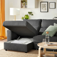 Доставка из Польши ⭐⭐⭐⭐⭐ ESKILSTUNA sofa 3-osobowa z szezlongiem, Hillared antracyt,ИКЕА-59520193, Евро Икеа Калининград