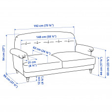 Доставка из Польши ⭐⭐⭐⭐⭐ ESSEBODA sofa dwuosobowa, Tallmyra/niebieski brzoza,ИКЕА-59443468, Евро Икеа Калининград