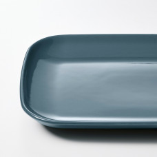 ⭐⭐⭐⭐⭐ FARGKLAR Тарелка, c полировать темно-бирюзовый, 30x18 cm,IKEA-60477160, Евро Икеа Калининград