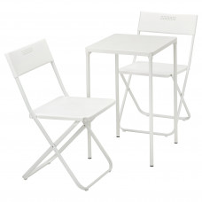 Доставка из Польши FEJAN stol+2 skladane krzesla, na zewatrz, bialy/bialy ИКЕА-59434949, ЕВРОИКЕА Калининград