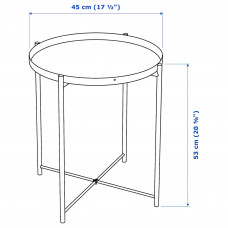 ⭐⭐⭐⭐⭐ GLADOM Стол c поднос, черный, 45x53 cm,IKEA-50411990, Евро Икеа Калининград