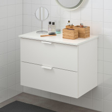 Доставка из Польши ⭐⭐⭐⭐⭐ GODMORGON / TOLKEN Рукомойник с 2 ящиками, белый/белый, 82x49x60 cm,ИКЕА-39295483, Евро Икеа Калининград