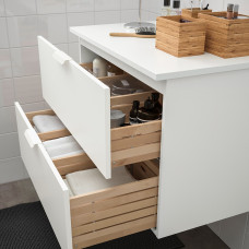 Доставка из Польши ⭐⭐⭐⭐⭐ GODMORGON / TOLKEN Рукомойник с 2 ящиками, белый/белый, 82x49x60 cm,ИКЕА-39295483, Евро Икеа Калининград