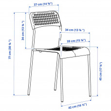 Доставка из Польши ⭐⭐⭐⭐⭐ GRASALA / ADDE stol i 4 krzesla, szary szary/czarny, 110 cm,ИКЕА-39497259, Евро Икеа Калининград