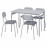 Доставка из Польши GRASALA / GRASALA stol i 4 krzesla, szary szary/szary, 110 cm ИКЕА-69484043, ЕВРОИКЕА Калининград