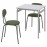 Доставка из Польши GRASALA / OSTANO stol i 2 krzesla, szary/Remmarn gleboki zielony, 67 cm ИКЕА-19551389, ЕВРОИКЕА Калининград