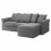 Доставка из Польши GRONLID sofa 3-osobowa z szezlongiem, Ljungen srednioszary ИКЕА-99409066, ЕВРОИКЕА Калининград