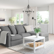 Доставка из Польши ⭐⭐⭐⭐⭐ GRONLID sofa 3-osobowa z szezlongiem, Ljungen srednioszary,ИКЕА-99409066, Евро Икеа Калининград