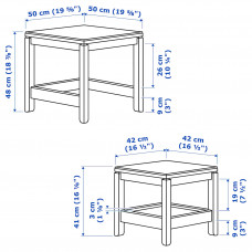 Доставка из Польши ⭐⭐⭐⭐⭐ HAVSTA stoliki, 2 szt., ciemnobrazowy,ИКЕА-60404197, Евро Икеа Калининград